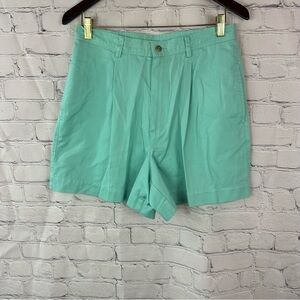 vtg Liz Claiborne liz sport mint blue Cotton burmuda Shorts sz 12 high waisted